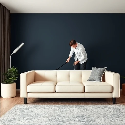 Limpieza de sillón en un hogar